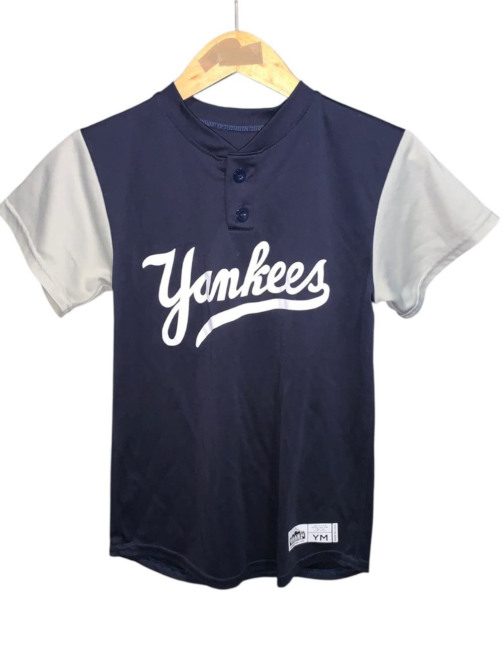 Smash Athletics New York Yankees Navy and Gray Youth Baseball Shirt 7